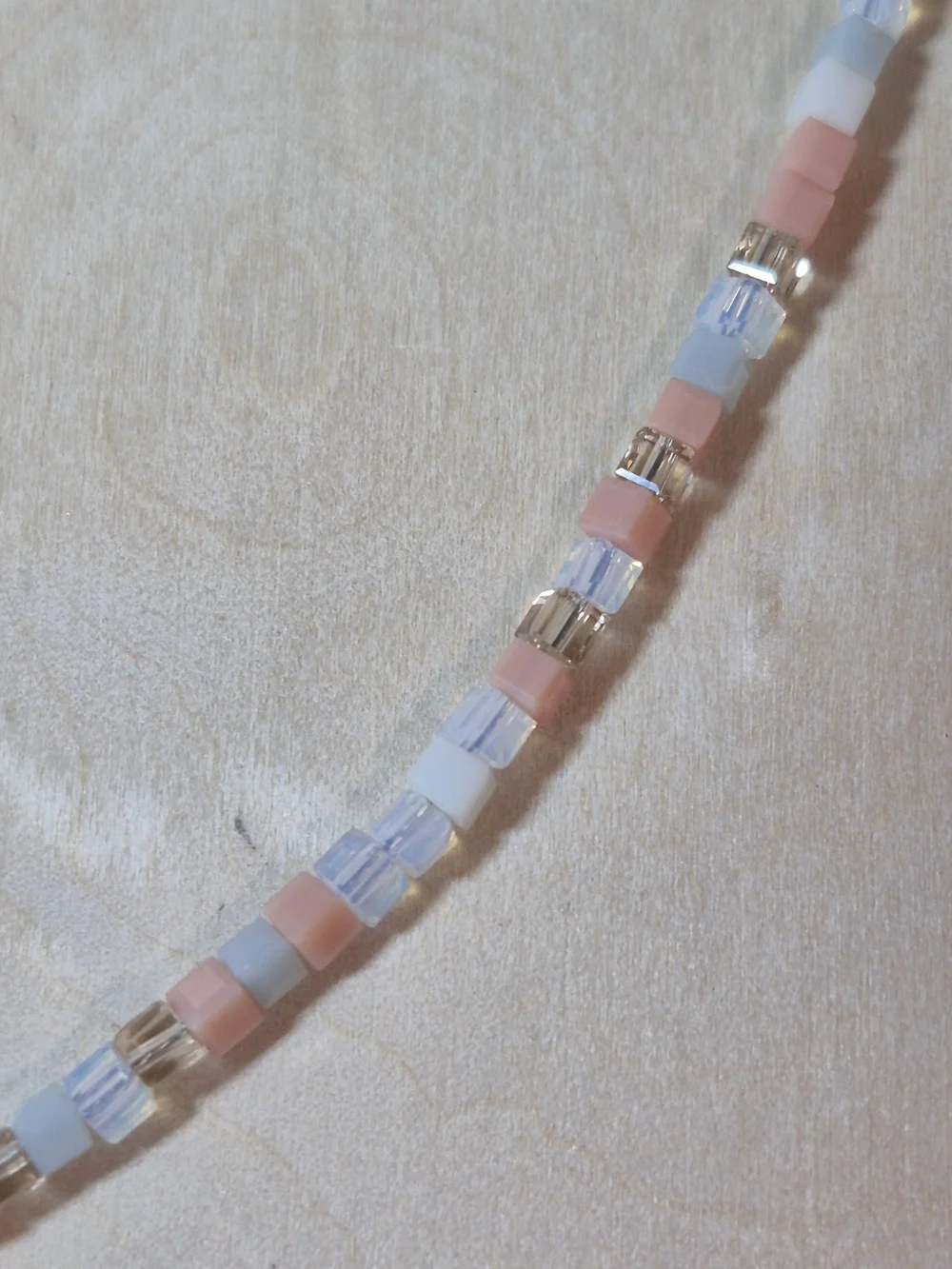 🧡💛NEW🧡💛 PRETTY!! Chopstick Freshwater Pearl Nat. Stone Mini Cube Necklace